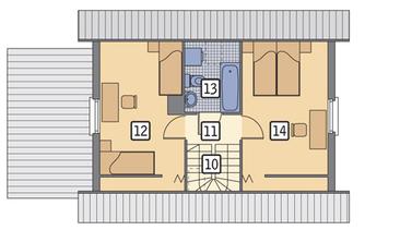 RZUT PODDASZA POW. 25,8 m²